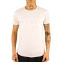 T-shirt uni manches courtes col rond grand logo