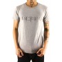 UNI manga curta t-shirt redondo grande logotipo