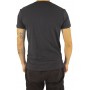 UNI manga curta t-shirt redondo grande logotipo