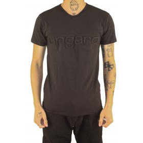 T-shirt uni manches courtes col V grand logo T-shirt uni manches courtes col V grand logo