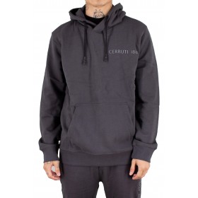 Sweat-shirt à capuche uni sweat cerruti 1881 auxerre anthracite
