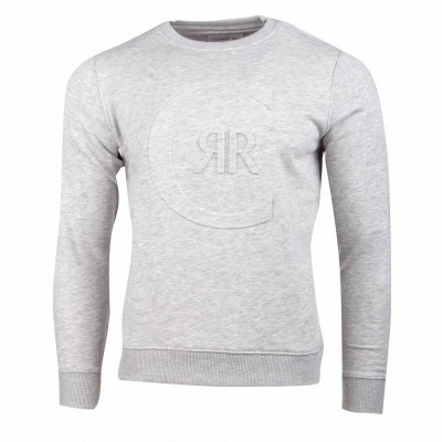 Sweat-shirt col rond gaufré