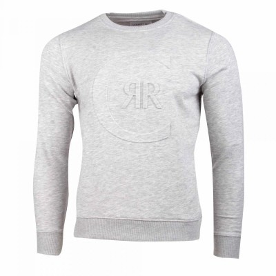 Sudadera con cuello redondo en relieve