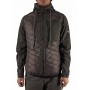 Chaqueta de bi-material con capucha