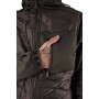 Bi-material jacket with hood
