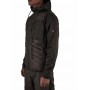 Chaqueta de bi-material con capucha