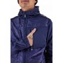 Chaqueta de bi-material con capucha