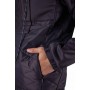 Bi-material jacket with hood
