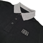 Einfarbiges Langarm-Poloshirt