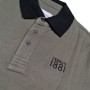 Einfarbiges Langarm-Poloshirt