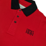 Einfarbiges Langarm-Poloshirt