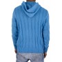 Pull maille capuche uni