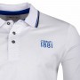 Einfarbiges Langarm-Poloshirt