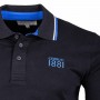 Einfarbiges Langarm-Poloshirt