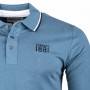 Einfarbiges Langarm-Poloshirt