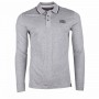 Einfarbiges Langarm-Poloshirt