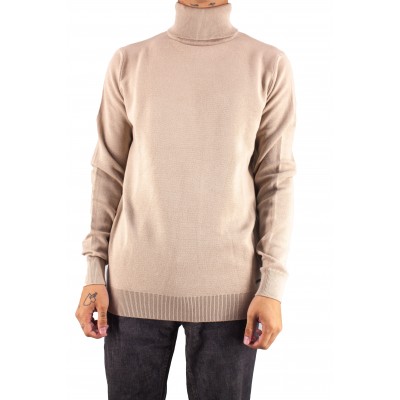 Pull col roulé uni toucher cachemire