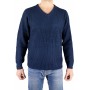 Einfarbiger Pullover mit V-Ausschnitt