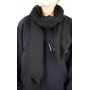 foulard uni noir femme