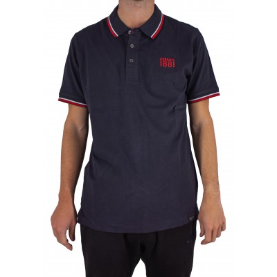 Einfarbiges Kurzarm-Poloshirt