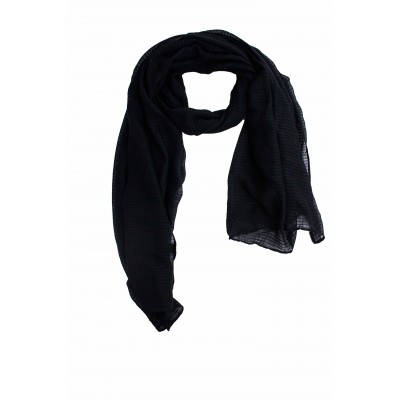 foulard uni noir femme