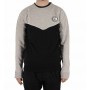 Sudadera con cuello redondo de dos tonos