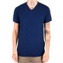 Camiseta de manga corta en v cuello