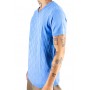 Camiseta de manga corta en v cuello