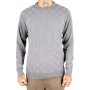 Pull col rond uni effet damier