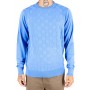 Round neck sweater checkered effect