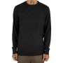 Round neck sweater checkered effect