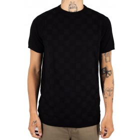 T-shirt de manga curta em volta do pescoço