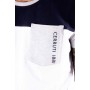 Camiseta camiseta redondo cuello tricolor