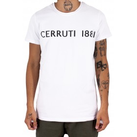 T-shirt manches courtes col rond uni T-Shirts cerruti blanc dia