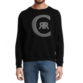 Sweat-shirt col rond uni sweat cerruti 1881 poetico noir