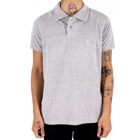 Polo esponja liso manga planície