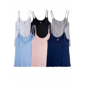 Lot de 6 débardeurs dentelle pack de 6 débardeurs dentelle couleurs