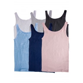 pack de 6 débardeurs larges bretelles couleurs