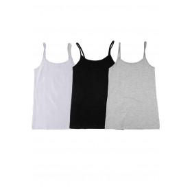 Lot de 3 débardeurs fines bretelles pack de 3 débardeurs femme noir gris blanc