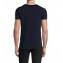 Camiseta de manga corta patrón de cuello redondo frente