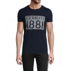 Camiseta de manga corta patrón de cuello redondo frente