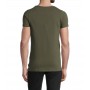 Camiseta de manga corta patrón de cuello redondo frente