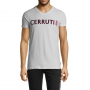 Short sleeve t-shirt V neck pattern in front